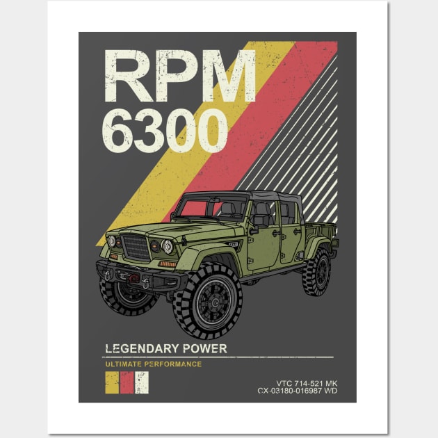 Jeep Wrangler Crew Chief 715 Wall Art by Guyvit